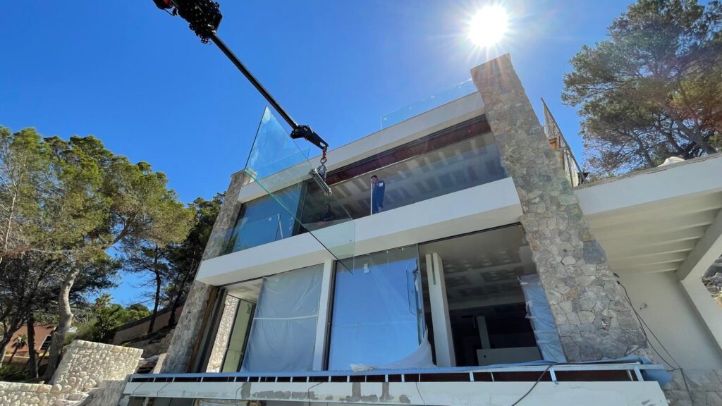 Luxury villa glazing installation in Mallorca by Mallorca Glazing